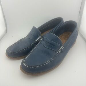 G.H. Bass Blue All-Leather Loafers